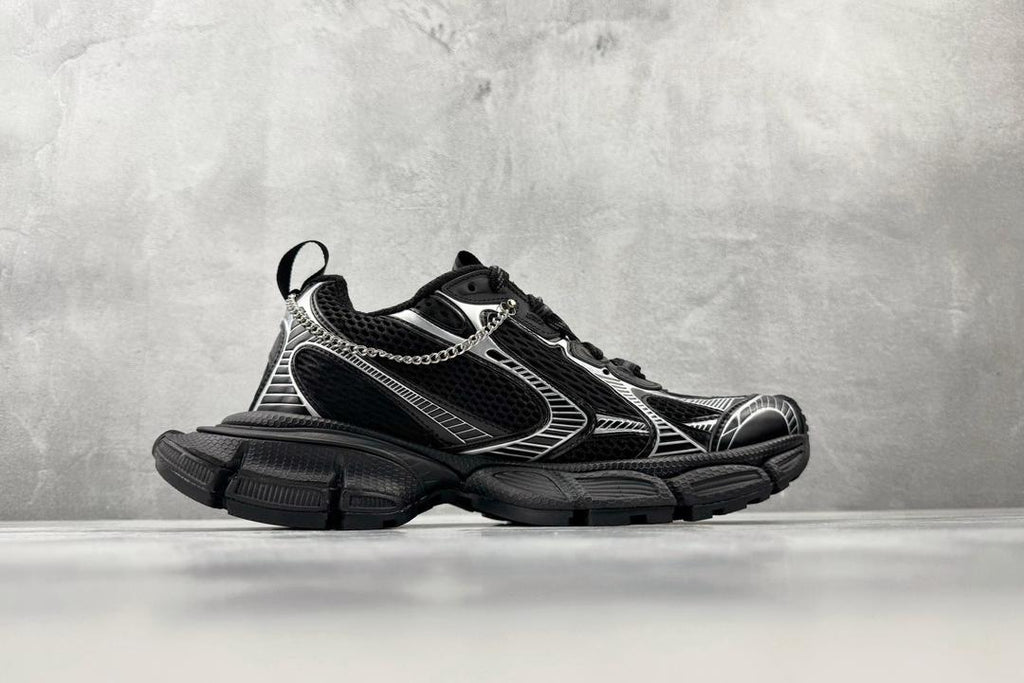 All Black Chunky Runner Sneakers (Inspired Design)