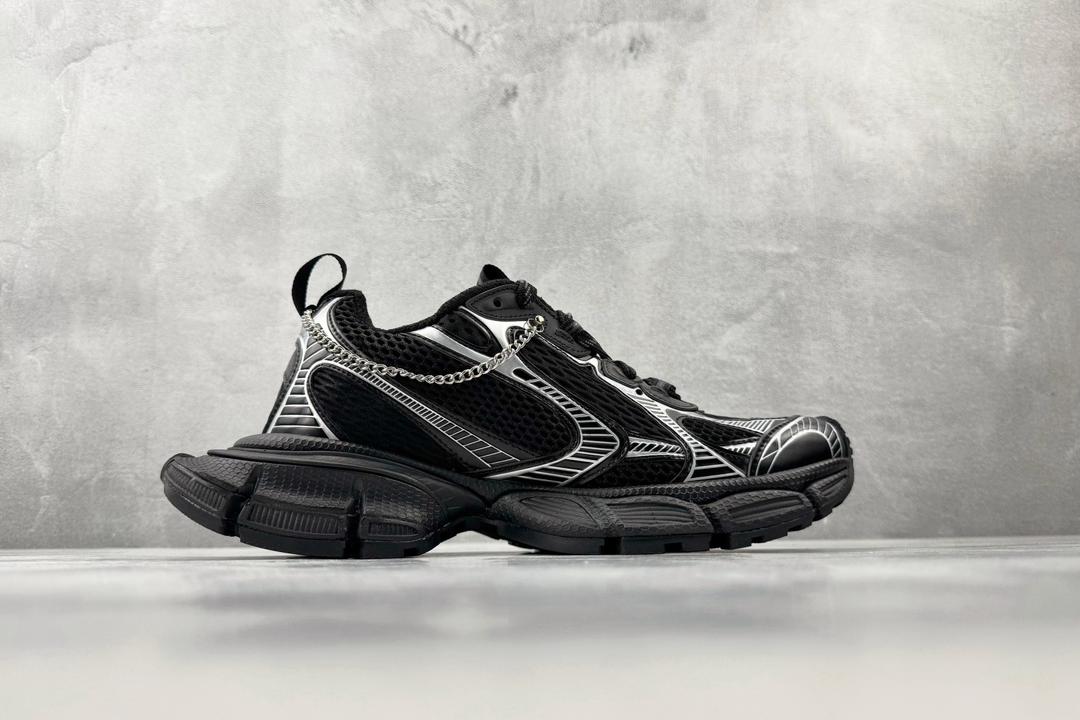 All Black Chunky Runner Sneakers (Inspired Design)