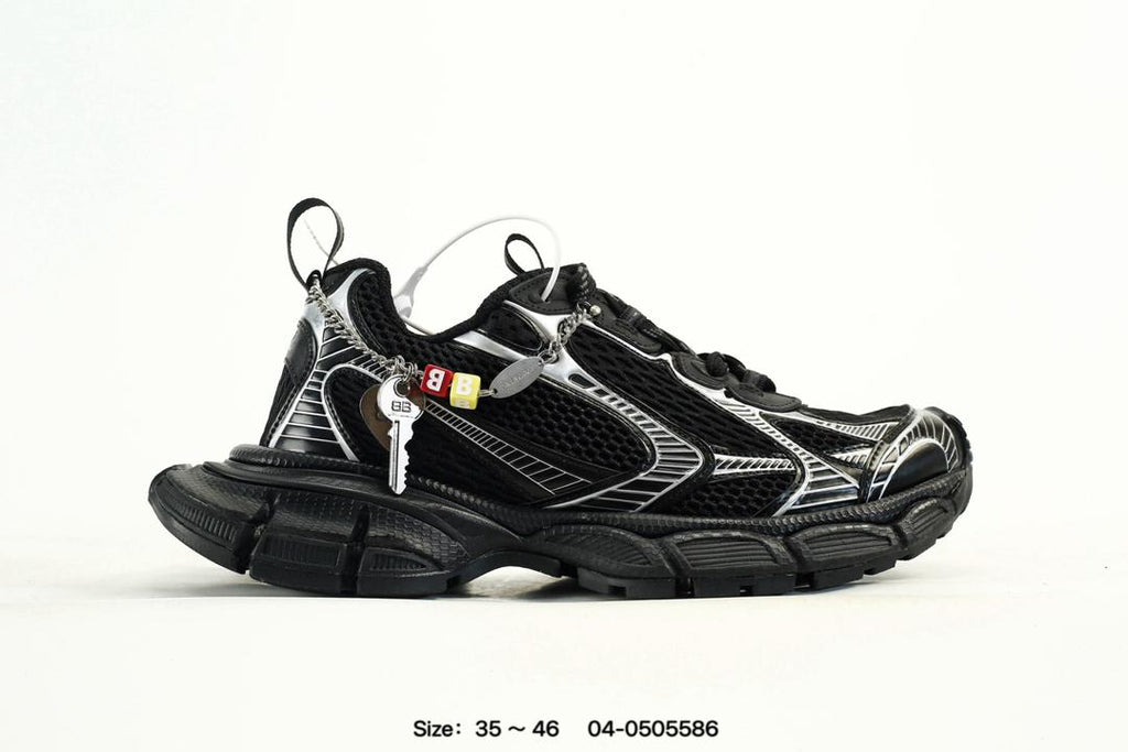 All Black Chunky Runner Sneakers (Inspired Design)