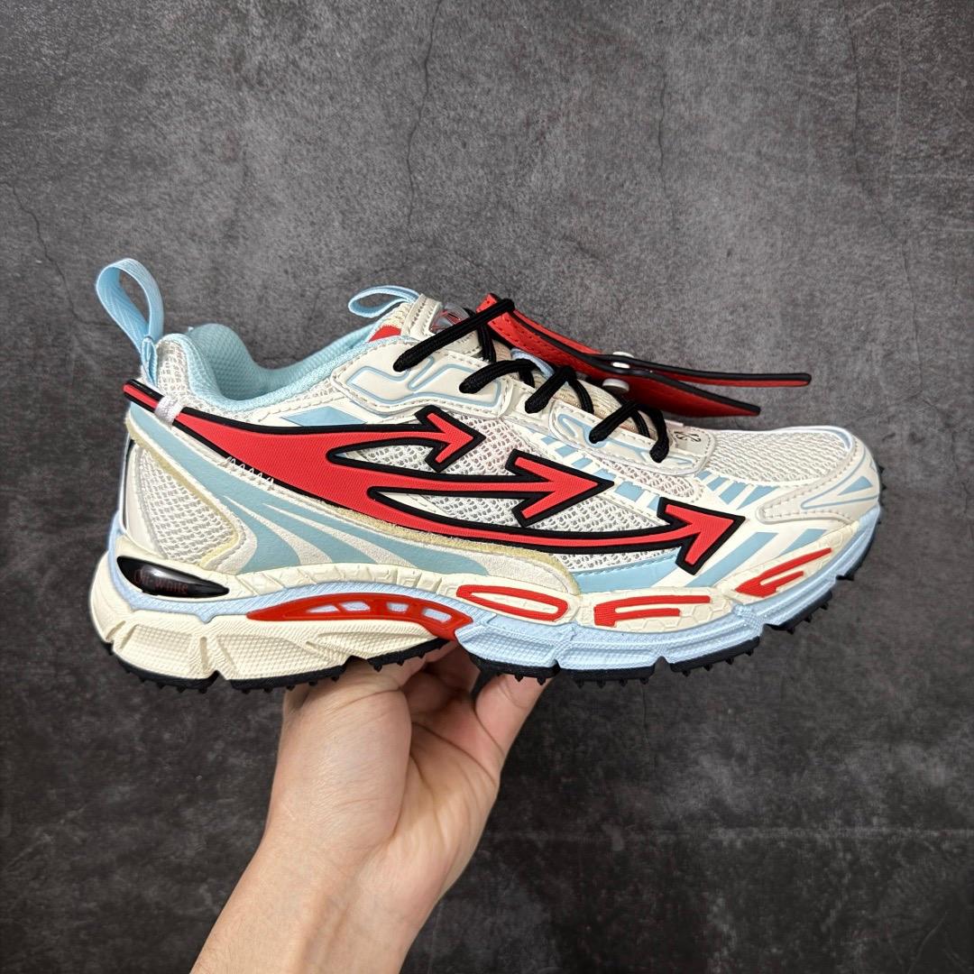 White & Red Arrow Chunky Sneakers (Inspired Design)