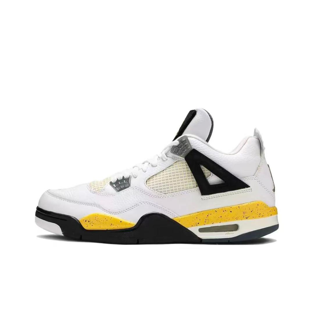 White Black & Yellow Retro Sneakers (Inspired Design)