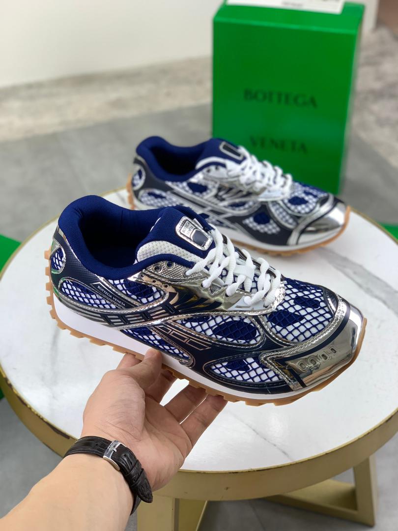 Navy Blue & White Retro Sneakers (Inspired Design)