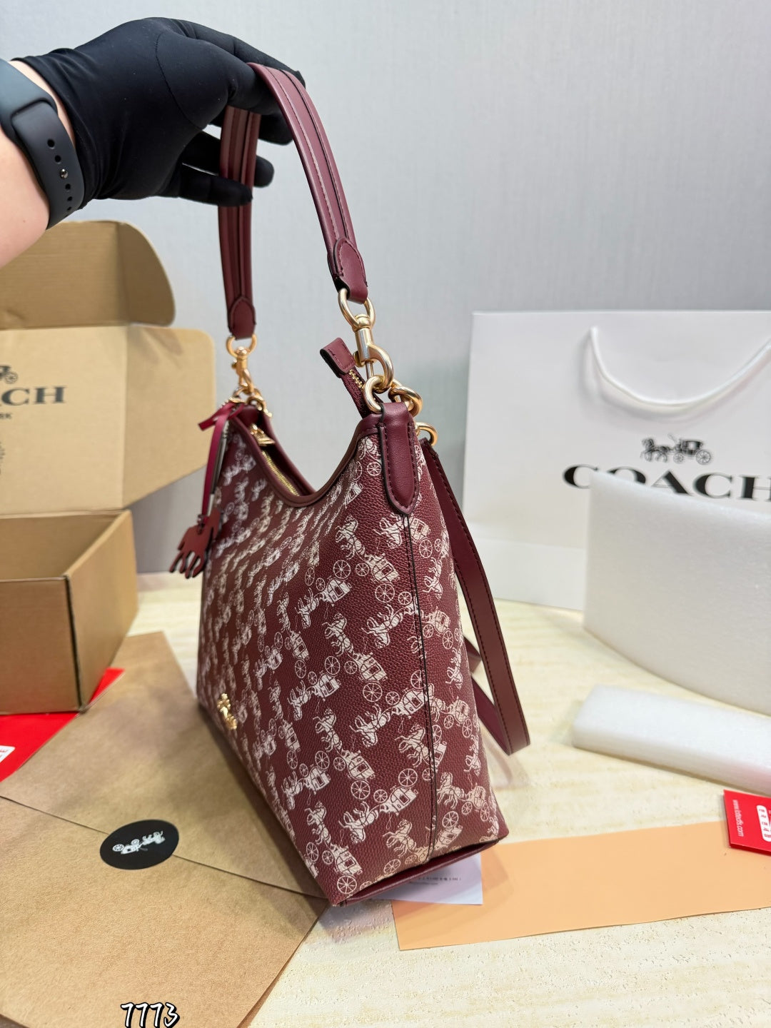 Luxury Purple Monogram Shoulder Bag (Inspired Design)