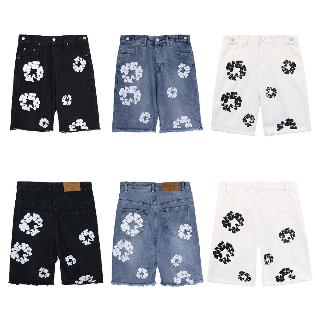Men’s Streetwear Short Denim Jeans (Inspired Design)